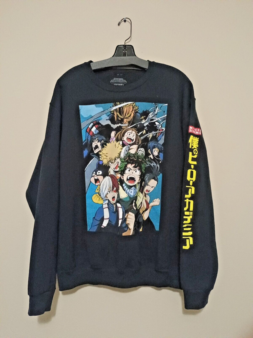 Funimation Anime My Hero Academia Crewneck Sweatshirt Men's Large